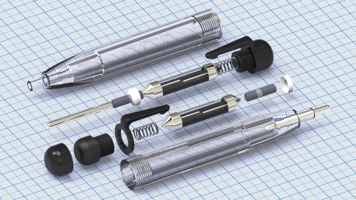 Phase Tester相位检测笔3D数模图纸 CREO设计 附STP缩略图